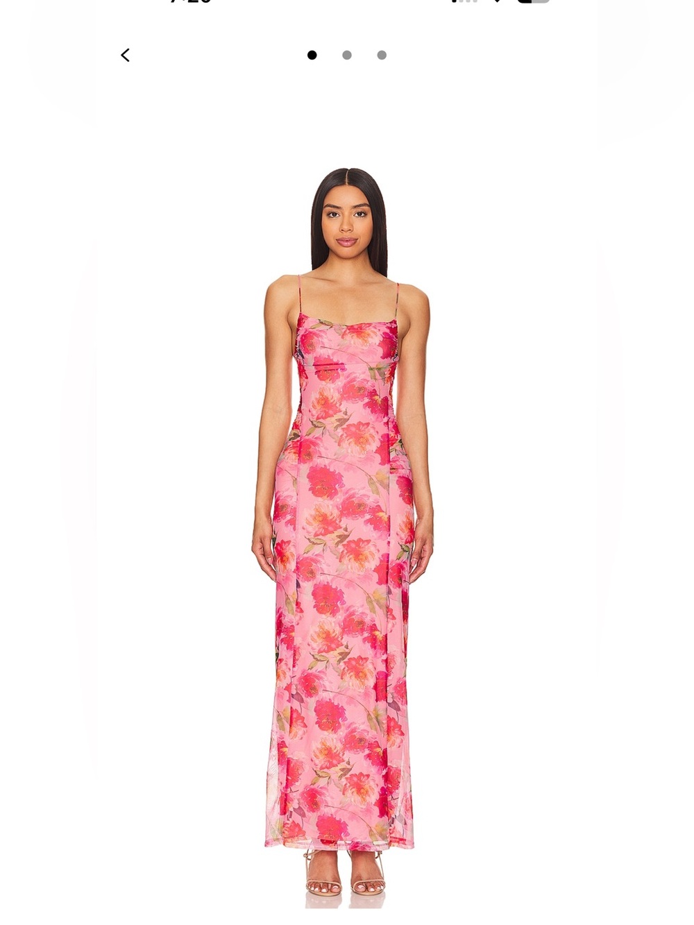 NWOT More to come Ciara pink floral maxi dress XS